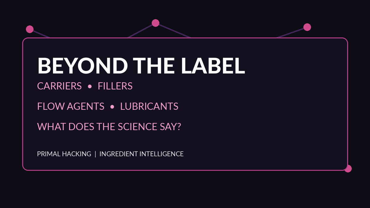 Beyond the label: carriers fillers flow agents and lubricants article artwork